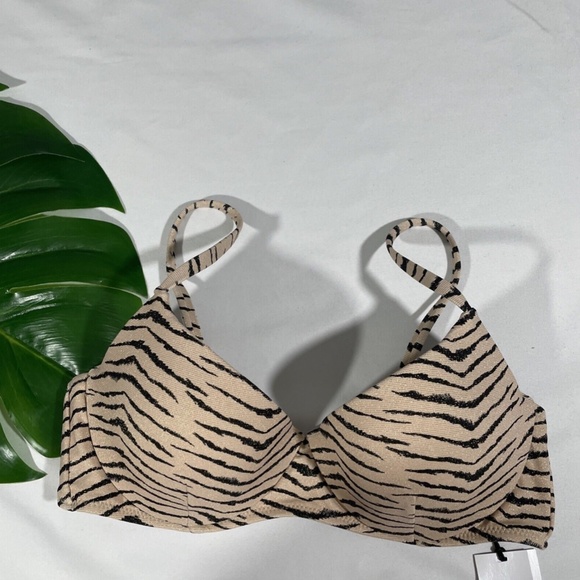 NWT‎ Shade Shore [ 34B ] Bikini Top + Cheeky Bottom [ Medium ] Animal Lurex - Picture 4 of 12